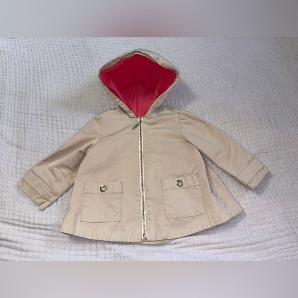 Zara baby girl 18-24m tan hooded jacket-see all photos Has some imperfections